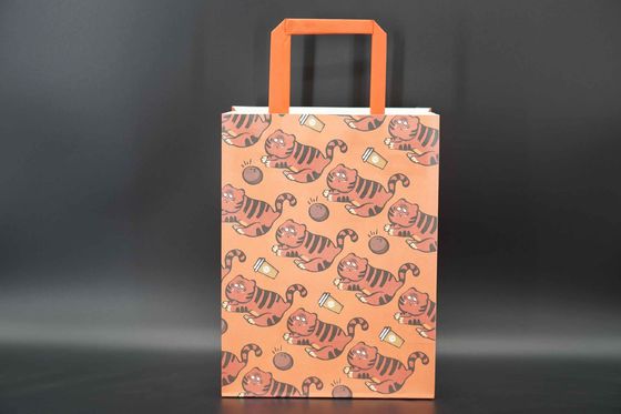 Packaging Kraft Paper Carrier Bags Printing Custom Restaurant Paper Bags
