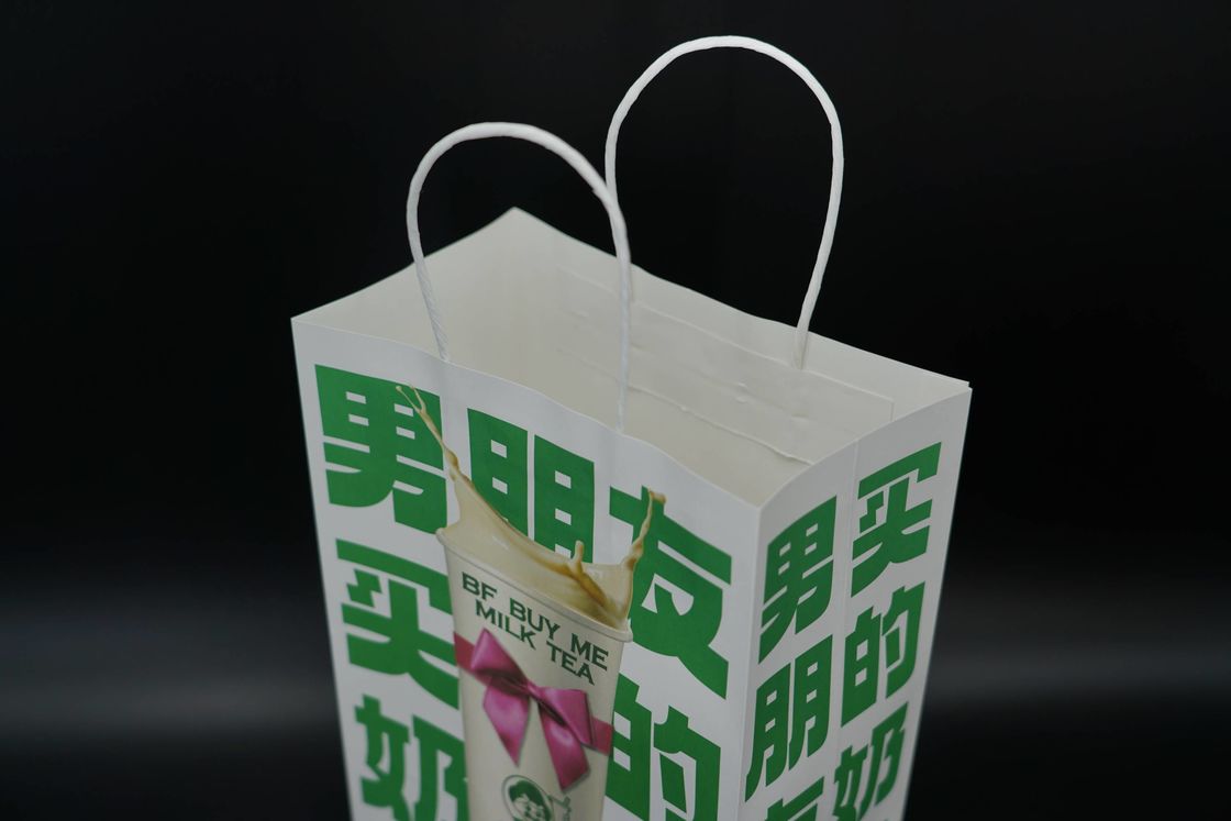 Recyclable Custom Printed Kraft Paper Bags Premium Lightweight