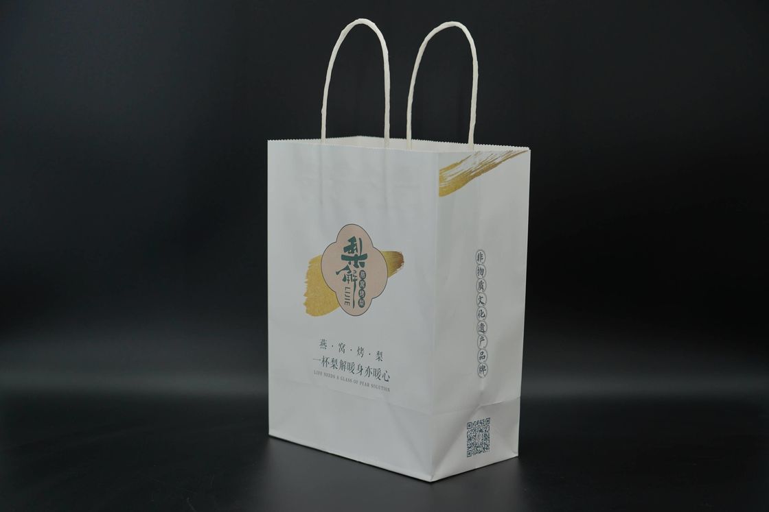 Industry Eco Paper Bags Multi Purpose White Kraft Eco Craft Bags Recyclable