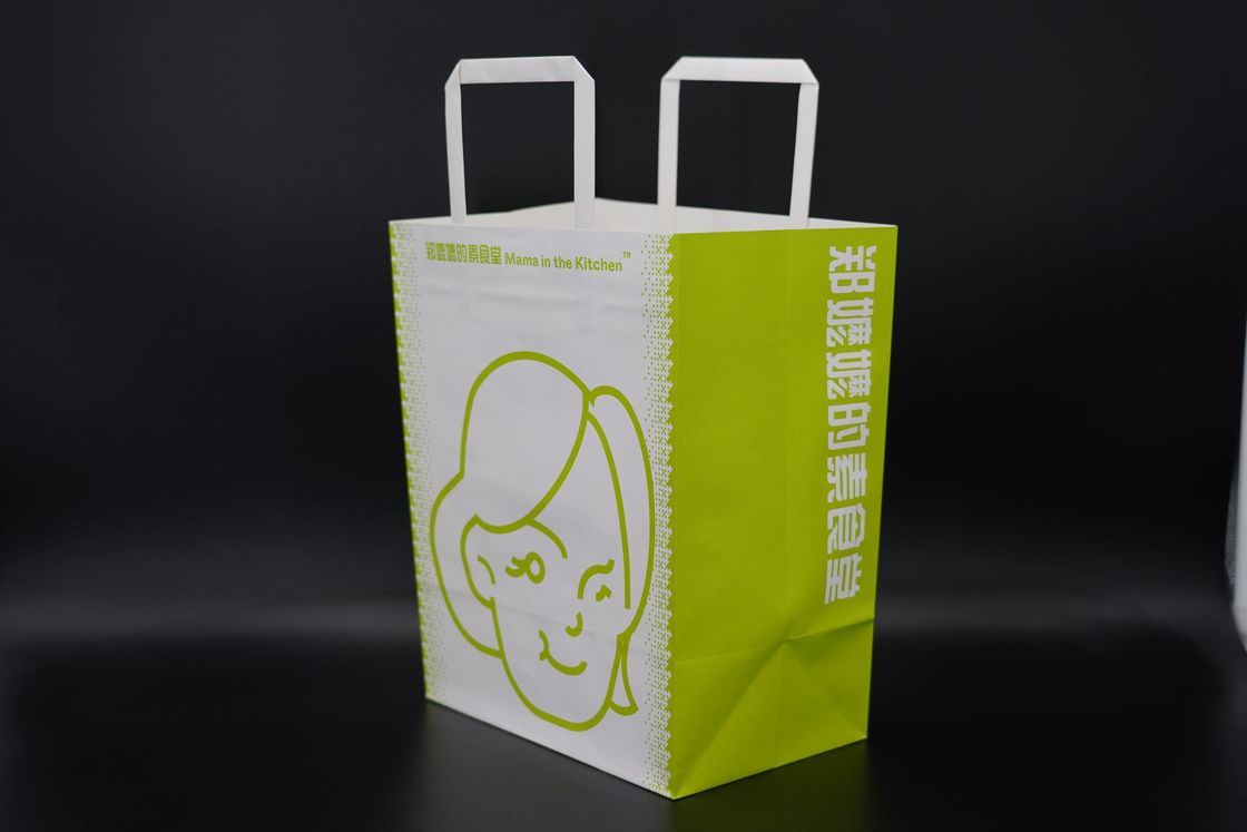 Kraft Cardboard Paper Bag Eco Cartoon Graphic Biodegradable