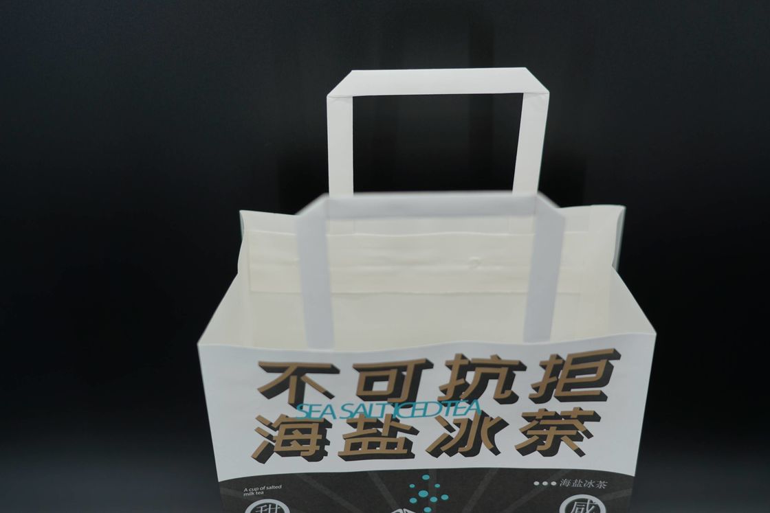 OEM Personalized Paper Bags Kraft White Paper Bags With Rope Handles